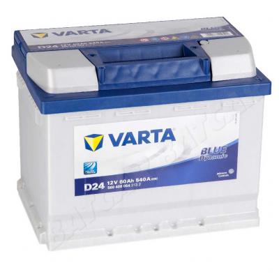 Varta Blue Dynamic D24 5604080543132 akkumulátor, 12V 60Ah 540A J+ EU, magas
